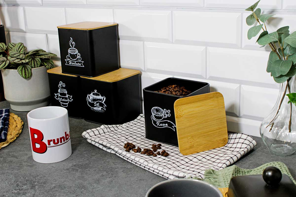 ZESTAW 4 POJEMNIKÓW KUCHENNYCH NA PRODUKTY SYPKIE 4263